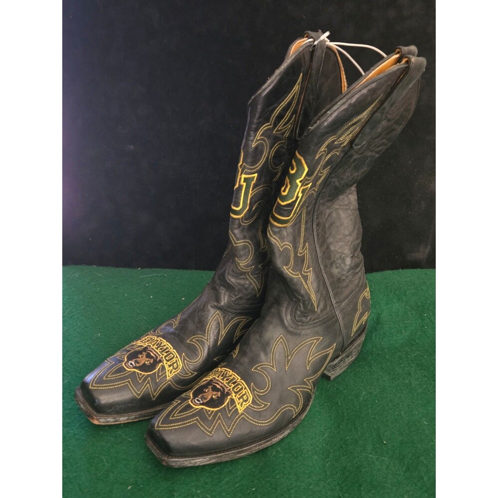 Gameday Western Baylor Mens 11.5 Black Leather Boots